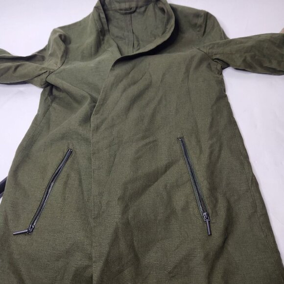 Kenneth Cole Women's Large Green Blazer Linen Blend - Picture 6 of 8